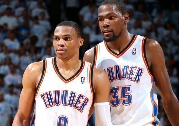 kevin durant russell westbrook oklahoma city thunder