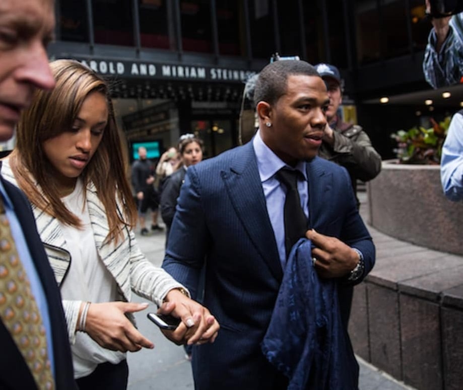 Ray Rice, ex-running back da NFL, e sua esposa