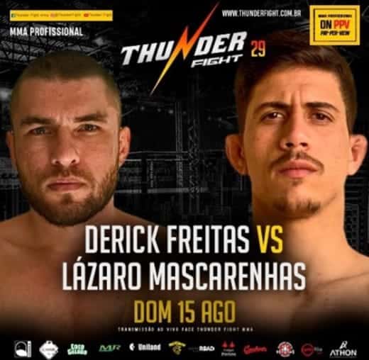Thunder Fight 29 – Derick Freitas x Lázaro Mascarenhas – 15/08