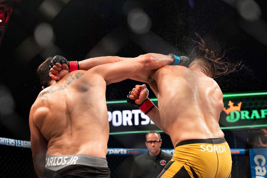 Trocação franca entre os atletas