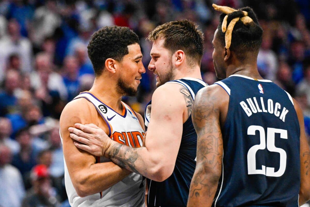 Treta na NBA: Booker provoca Dončić após erro fatal em Mavs x Suns