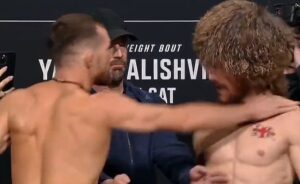 UFC: Lutador se irrita, empurra rival e encarada quase termina em briga