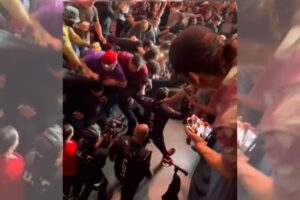 Estrutura desaba e fãs caem durante entrada de lutador no UFC 289