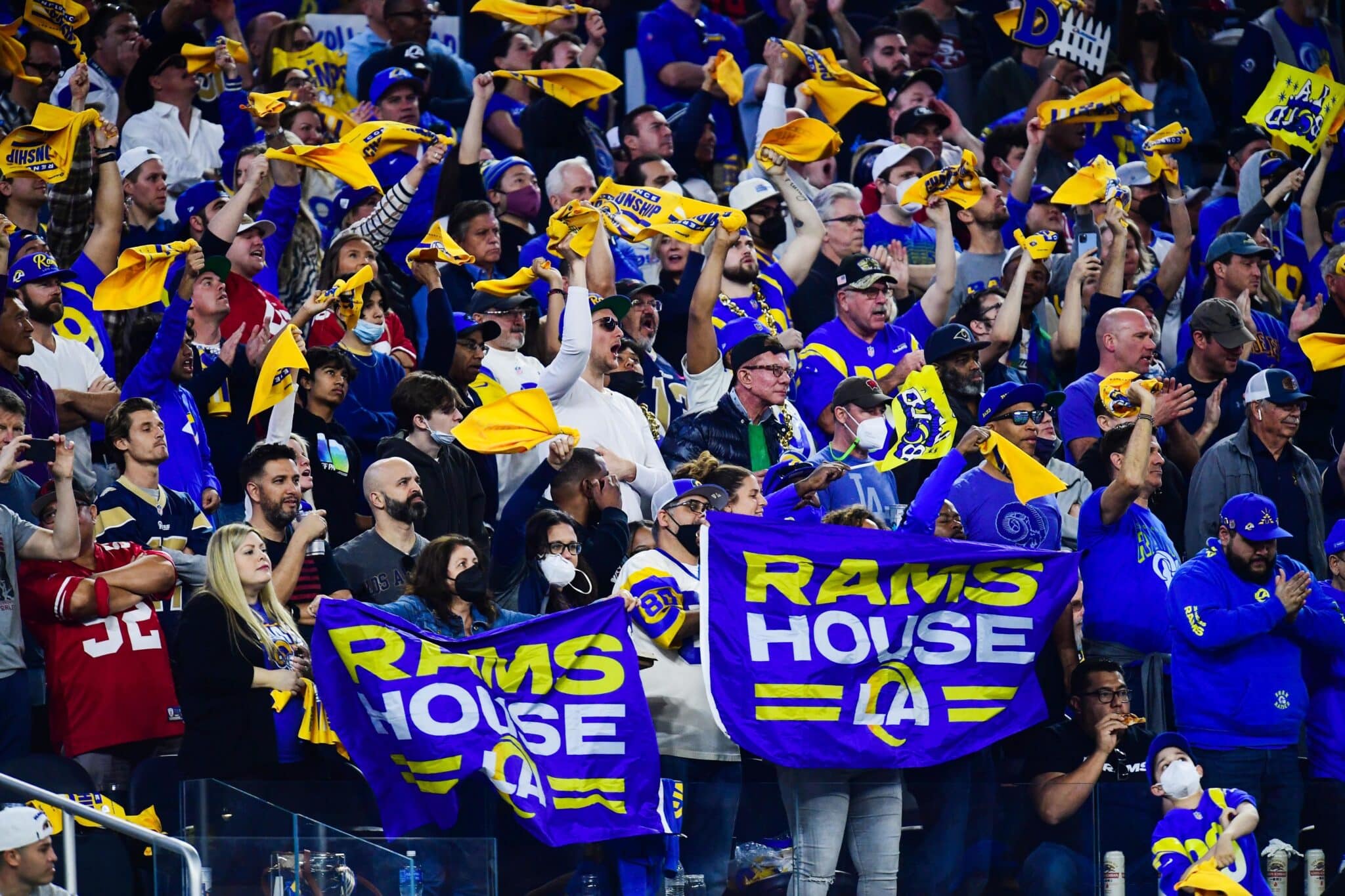 torcida Los Angeles Rams, NFL. Foto: Icon Sport