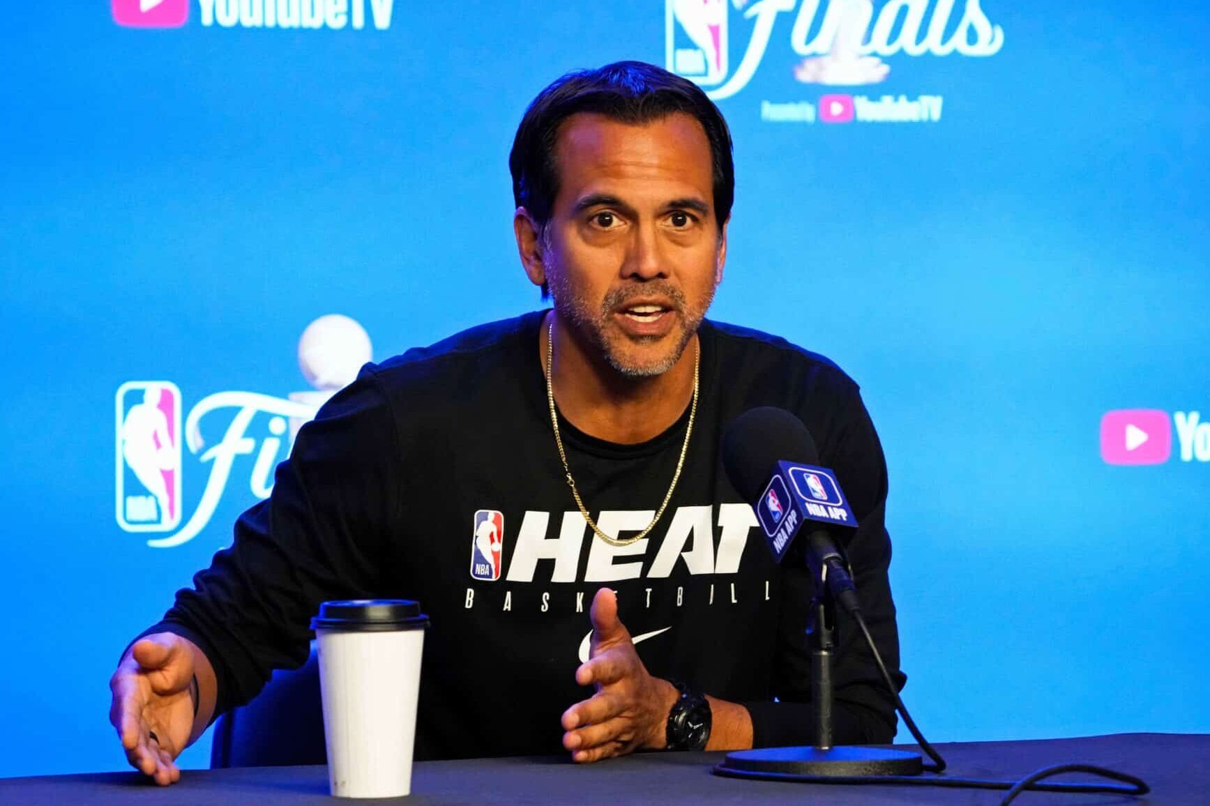 Erik Spoelstra, técnico do Miami Heat. Foto: Icon sport