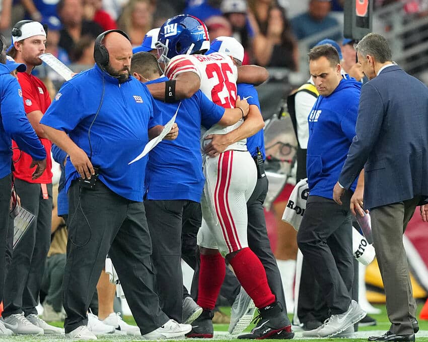 NFL: Saquon Barkley tem lesão confirmada e vira desfalque nos Giants