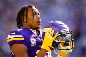 Justin Jefferson em ação pelos Vikings na NFL