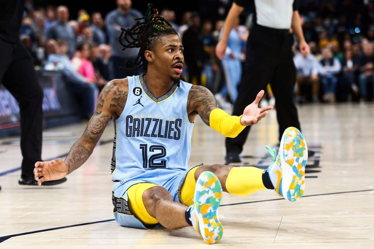 Ja Morant, do Memphis Grizzlies, é o 3º jogador da NBA mais buscado entre brasileiros. Foto: Icon sport