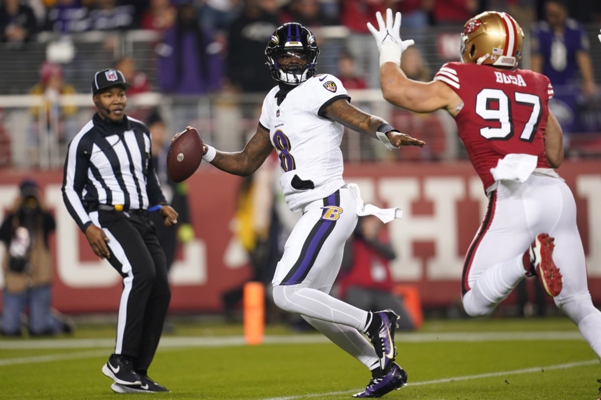 NFL: Ravens ‘tropeçam’ e vencem 49ers no Monday Night Football
