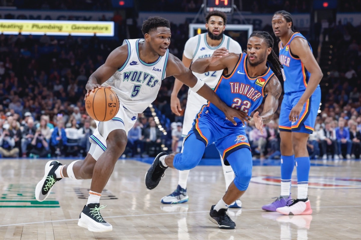 NBA: Em disputa de líderes no oeste, Timberwolves vencem Thunder em Oklahoma