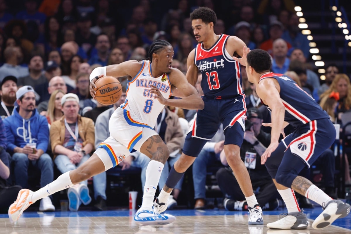 NBA: Thunder atinge segunda melhor marca da temporada em atropelo contra Wizards