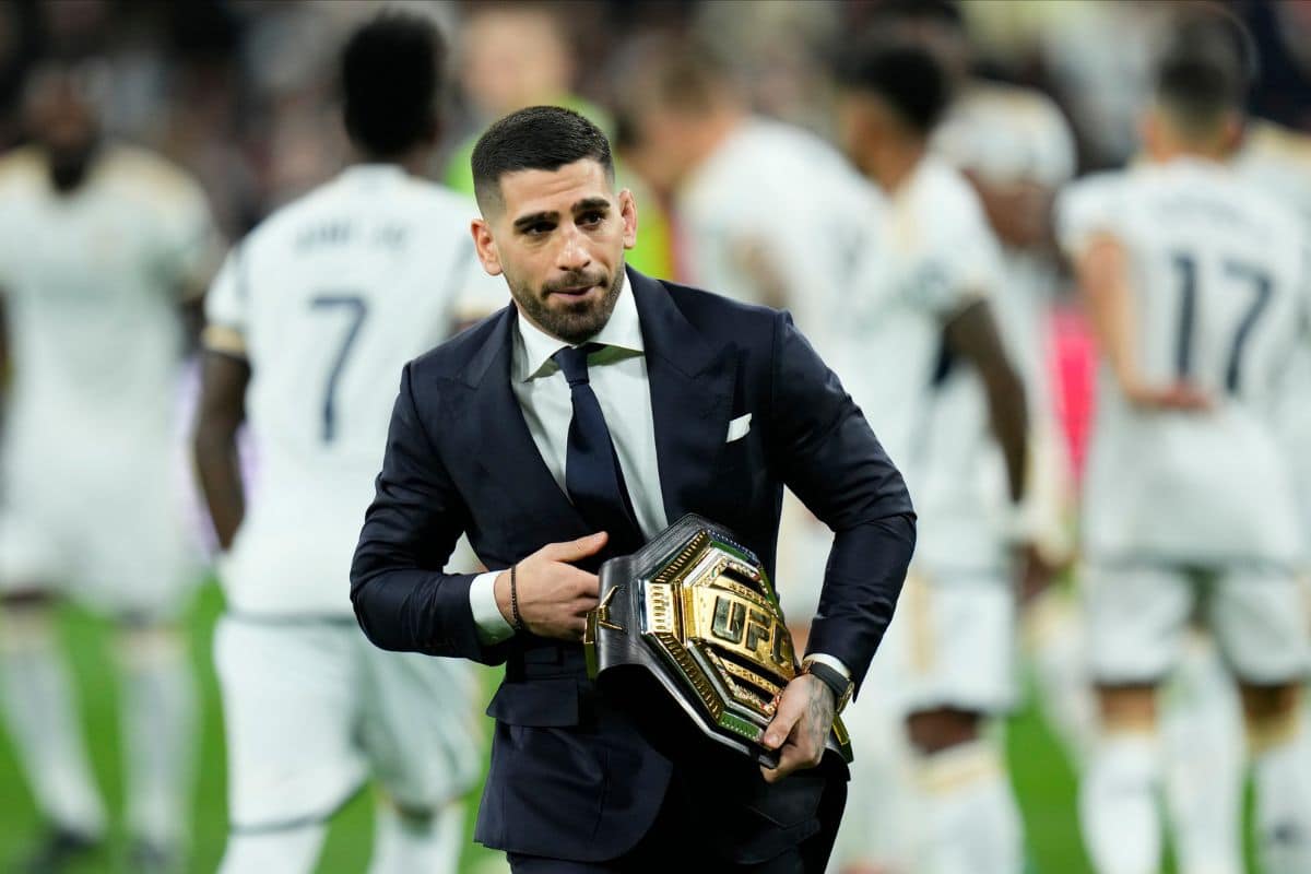 Novo campeão do UFC, Ilia Topuria é ovacionado em estádio do Real Madrid