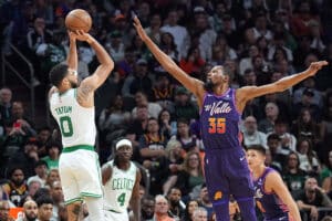 NBA: Kevin Durant brilha, mas Suns são eclipsados pelos Celtics no Arizona