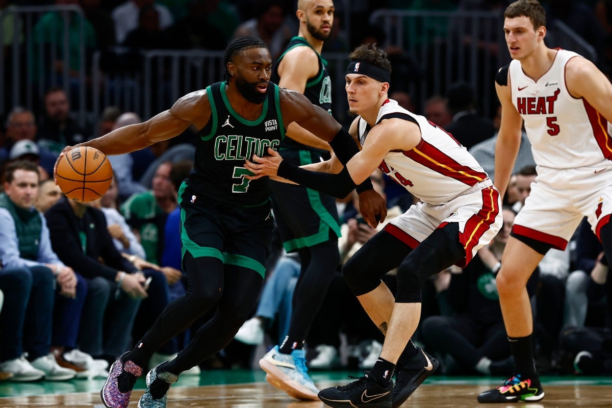 NBA Playoffs 2024: Jaylen Brown garante classificação dos Celtics em vitória arrasadora sobre o Heat