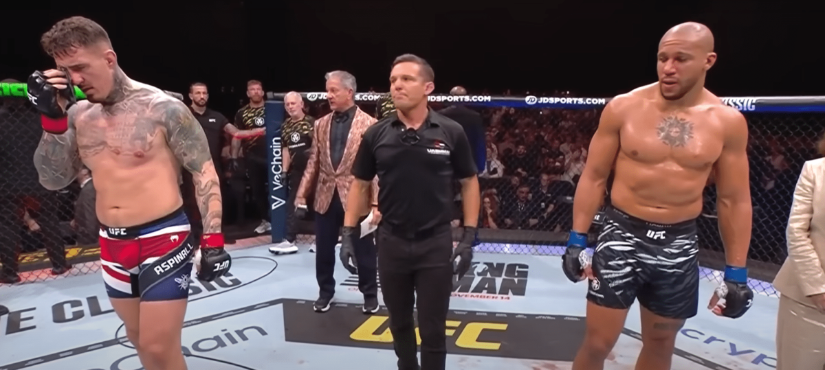 Aspinall x Gane acaba em caos no UFC 321: dedada acidental, teoria de “fuga” e revanche confirmada