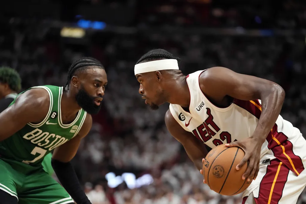 Jaylen Brown, Jimmy Butler, Celtics x Heat,