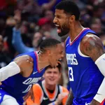 Paul George impressiona Westbrook em vit&oacute;ria dos Clippers: &lsquo;Est&aacute; em seu melhor&rsquo;