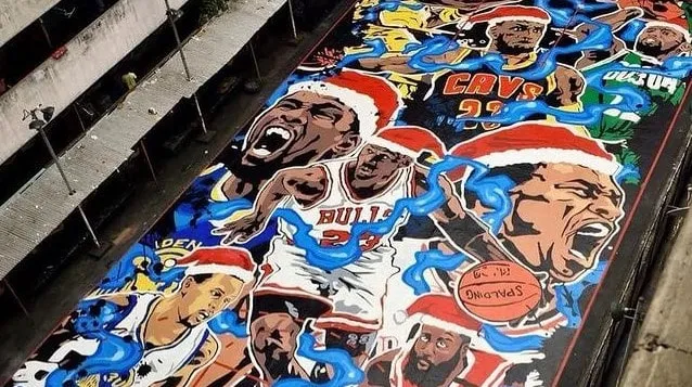 NBA Quadra Basquete All-StarFilipinas Foto: Reprodu&ccedil;&atilde;o/Instagram/@paintedworld_manila