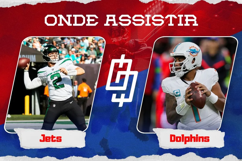 New York Jets x Miami Dolphins &ndash; Onde assistir e hor&aacute;rio &ndash; Semana 12 NFL &ndash; 24/11/2023