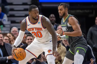 Julius Randle em a&ccedil;&atilde;o pelo New York Knicks na NBA