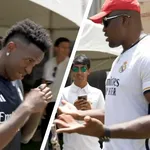 Vini Jr. &eacute; desafiado pelo f&atilde; Francis Ngannou e mede pot&ecirc;ncia de socos