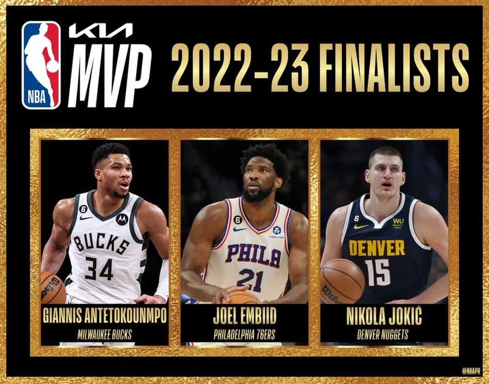 Finalistas pr&ecirc;mio MVP NBA 2022-23 Foto: Reprodu&ccedil;&atilde;o/Twitter/@NBAPR