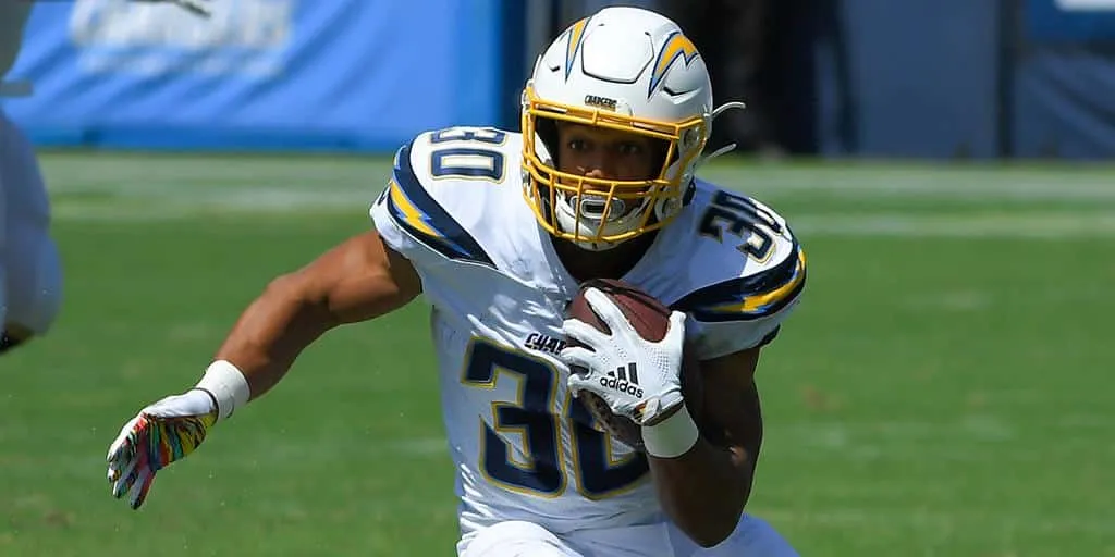 Austin Ekeler, Chargers, NFL. Foto: Reprodu&ccedil;&atilde;o/Twitter/@NFL