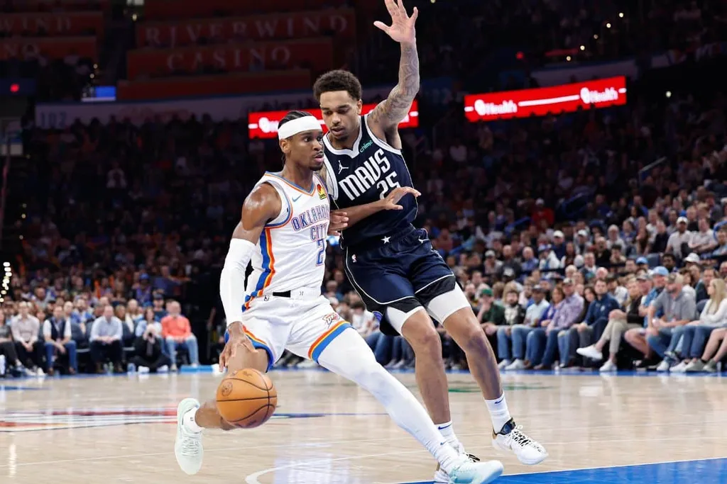 Em grande duelo de Shai e Kyrie, Thunder vence Mavericks em casa