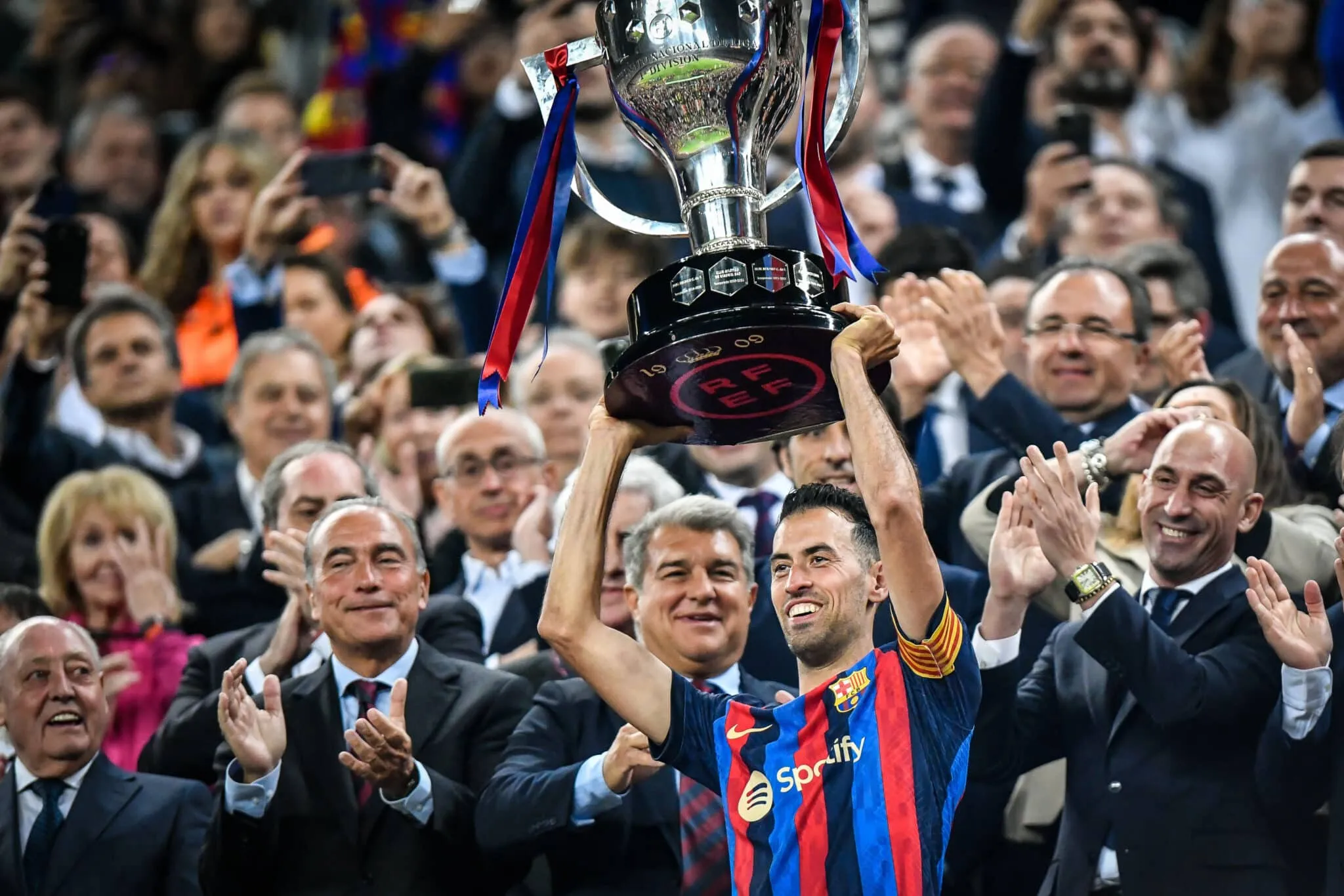 Sergio Busquets, Barcelona, campe&atilde;o LaLiga. Foto: Icon Sport