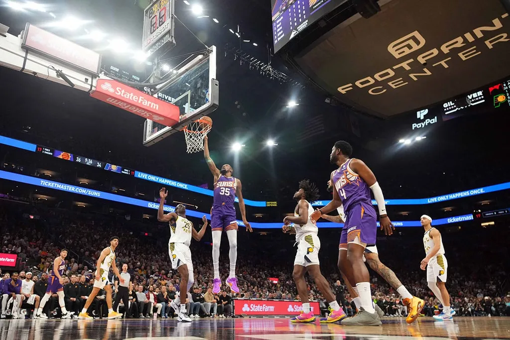 NBA: Durant tem noite de MVP, anota 40 e Suns vencem os Pacers