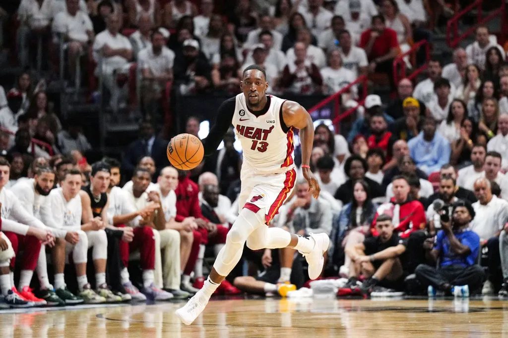 Bam Adebayo no sexto jogo contra o New York Knicks nos playoffs (Foto: SUSA / Icon Sport)