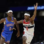 NBA: No &lsquo;autom&aacute;tico&rsquo;, Thunder vence Wizards com Shai cestinha