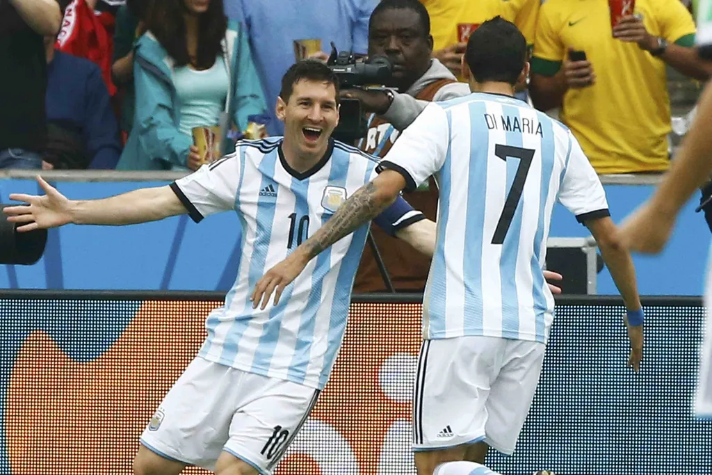 Messi, Di Mar&iacute;a, sele&ccedil;&atilde;o argentina. Foto: Reprodu&ccedil;&atilde;o/Twitter/@Argentina