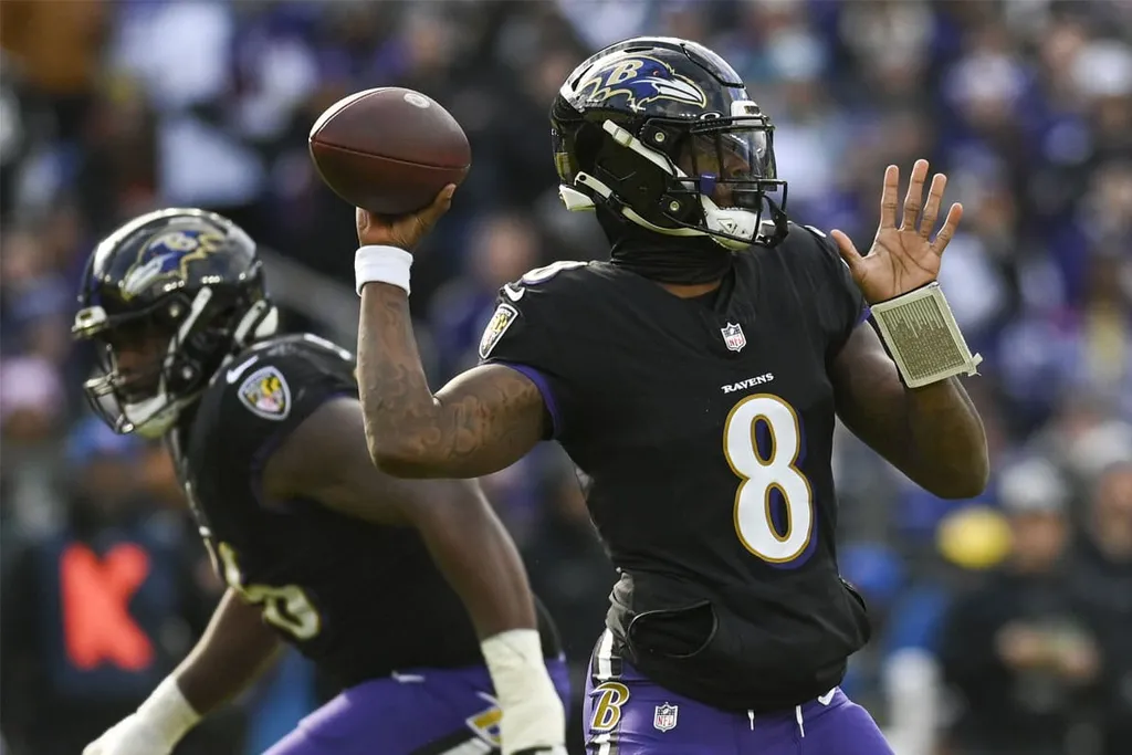 NFL: Lamar d&aacute; show, Ravens dominam os Dolphins e garantem a melhor campanha