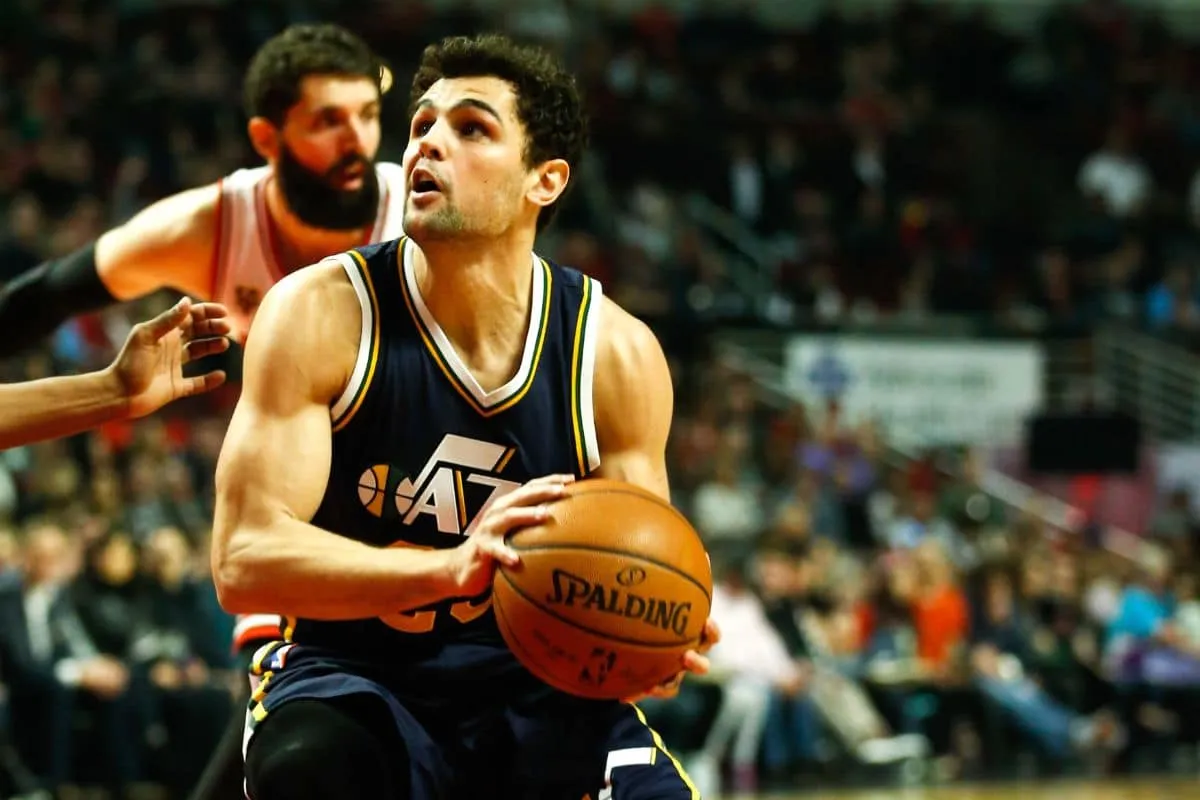 Raul Neto na &eacute;poca em que jogava pelo Utah Jazz. Foto: Icon sport