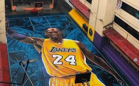 NBA Quadra Basquete Kobe Filipinas Foto: Reprodu&ccedil;&atilde;o/Instagram/@paintedworld_manila