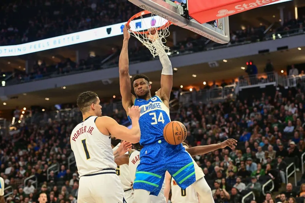 NBA: Defesa funciona, Giannis brilha e Bucks vencem Nuggets em casa