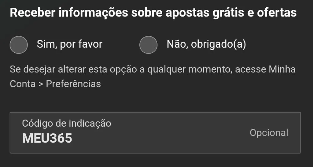 bet365 codigo de indicacao