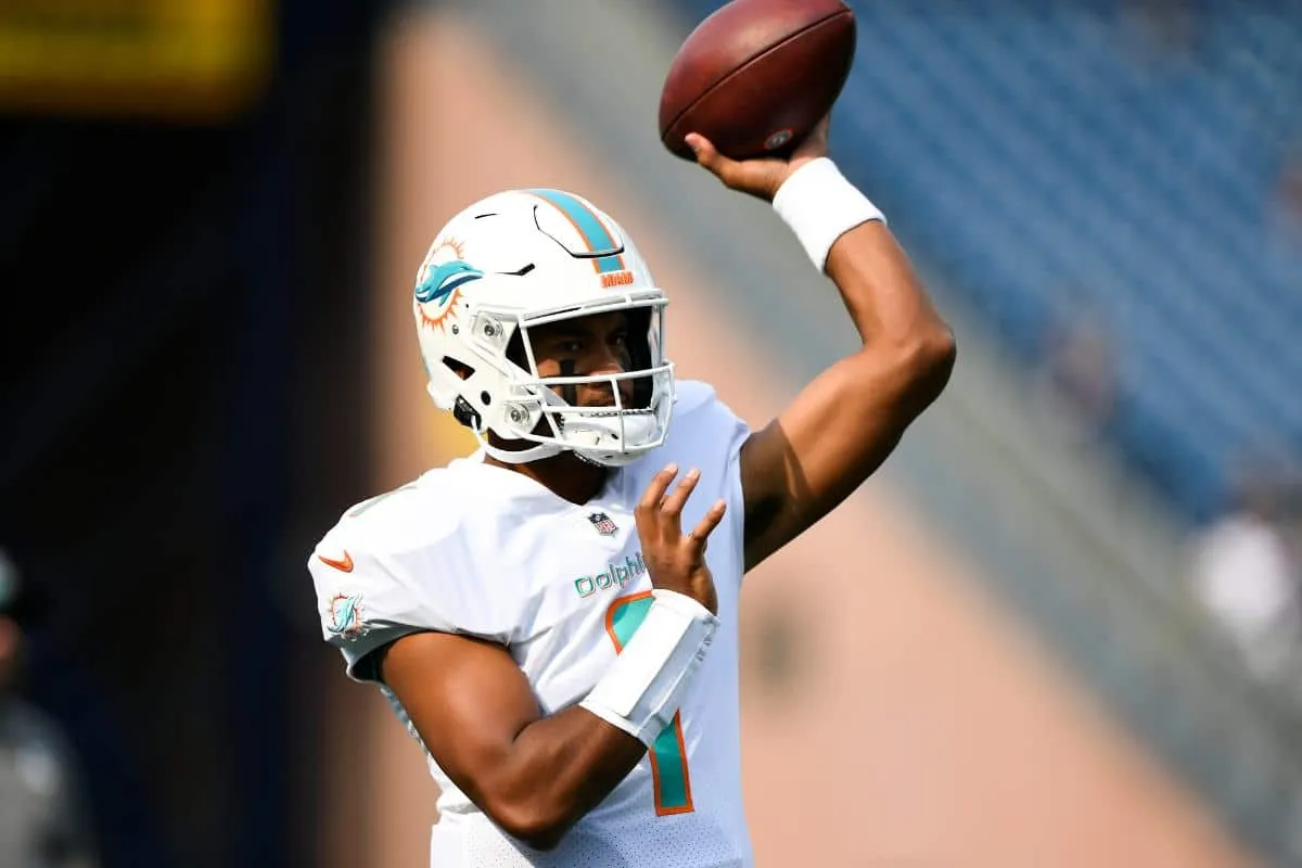 Tua Tagovailoa, do Miami Dolphins. Foto: Icon Sport