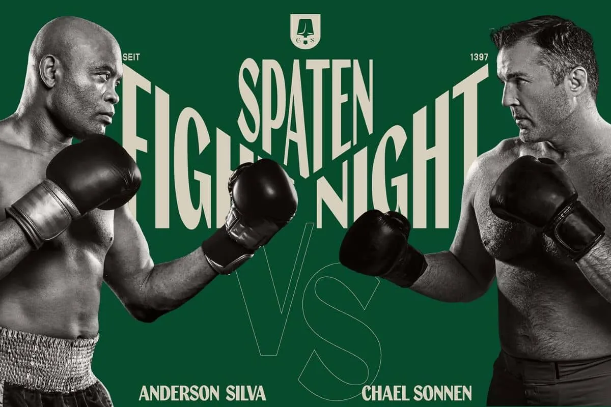 Anderson Silva enfrenta Chael Sonnen em sua luta de aposentadoria em trilogia no boxe (Foto: Divulga&ccedil;&atilde;o/Spaten Fight Night)