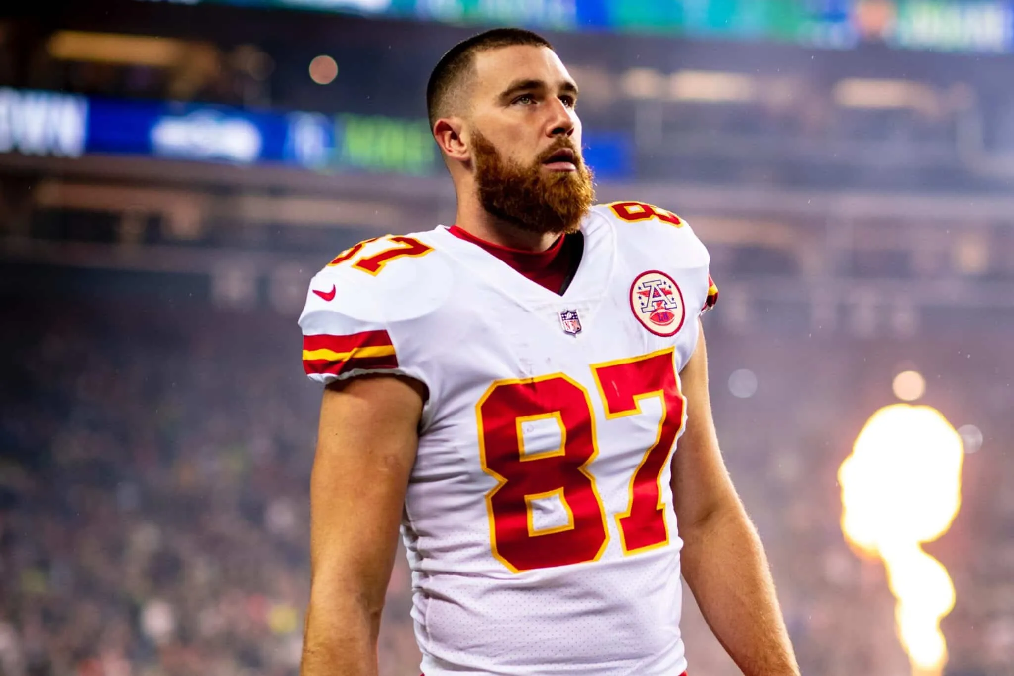 Travis Kelce, Kansas City Chiefs, NFL. Foto: Reprodu&ccedil;&atilde;o/Twitter/@Chiefs
