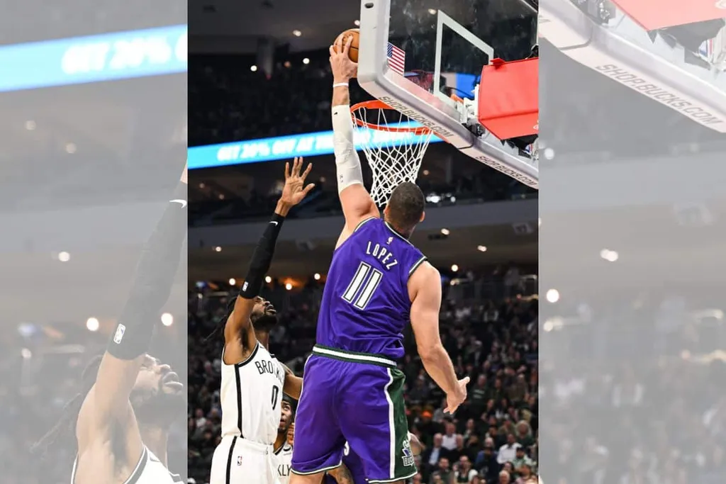 NBA: sem Giannis, Brook Lopez d&aacute; show em vit&oacute;ria do Bucks sobre o Nets